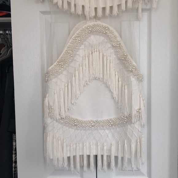 Showstopper pearl mesh tassel dress white medium - Picture 3 of 6